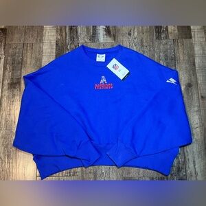 NFL NIKE NWT New England Patriots Embroidered Oversized Crew Neck Sweatshirt Sm